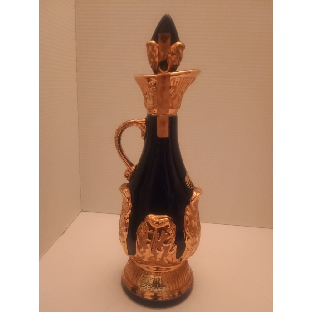 Vintage Jim Beam Blue/Gold 1966 Empty Decanter Beautiful 14" Regal China